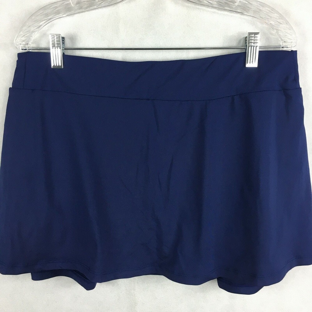 NWT Icyzone Skort Womens Sz XL Navy Blue Stretch‎ Knit Tennis Skirt Shorts